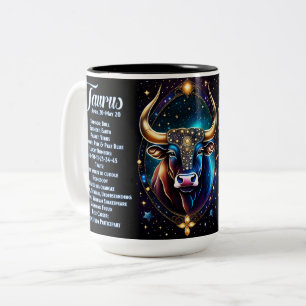 Jewel Galaxy Zodiac Taurus Two-Tone Coffee Mug