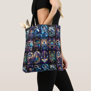 Jewel Galaxy Zodiac   Tote Bag