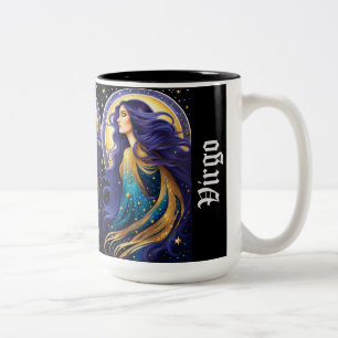 Jewel Galaxy Zodiac Virgo Two-Tone Coffee Mug