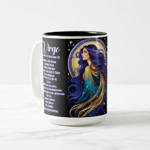 Jewel Galaxy Zodiac Virgo Two-Tone Coffee Mug