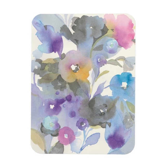 Jewel Garden | Purple Pastel Petals Magnet (Vertical)