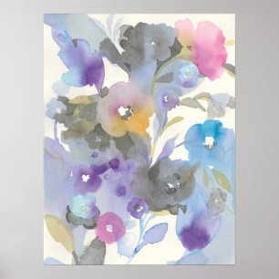 Jewel Garden   Purple Pastel Petals Poster