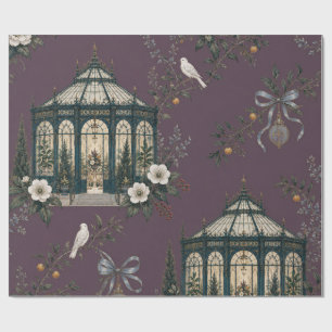 Jewel Glasshouse Plum Christmas Wrapping Paper