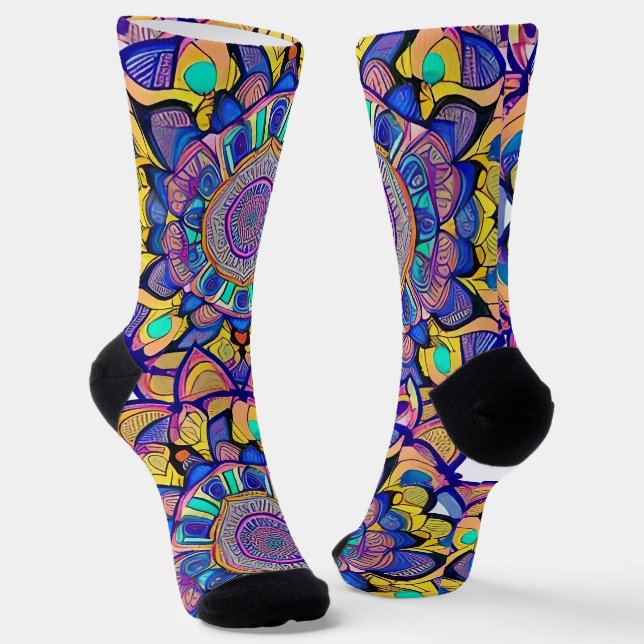 Jewel Mandala Socks (Angled)