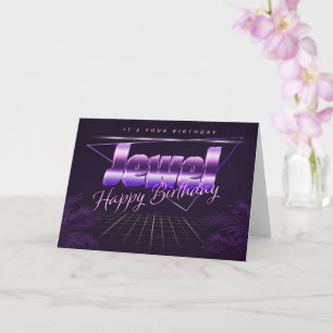 Jewel Name Vorname lila retro Karte Geburtstag Card