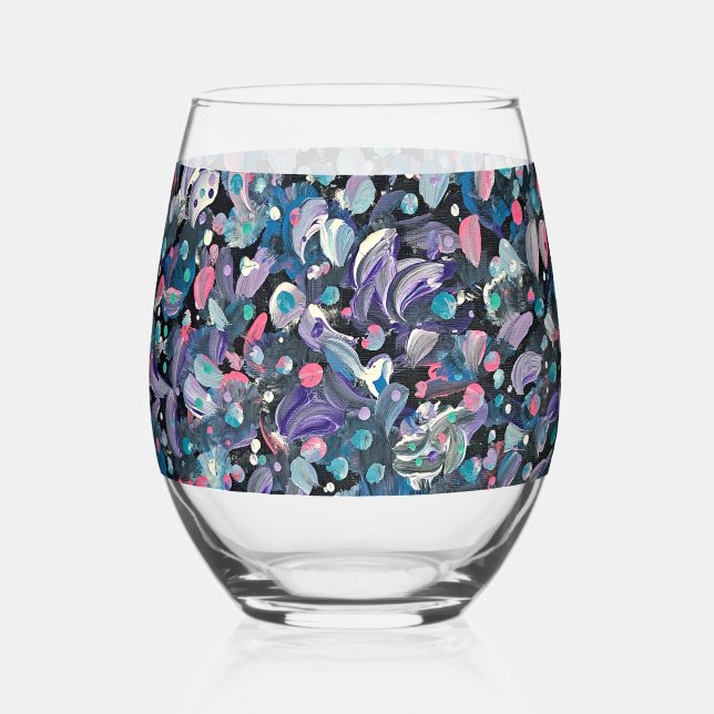 Jewel Of The Sea Stemless Wine Glass (Front)
