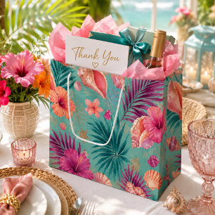 Jewel of the Tropics Seashells Large Gift Bag