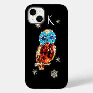 JEWEL OWL,DIAMOND STARS,Gold,Blue Turquoise,Topaz iPhone Case
