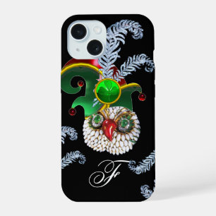 JEWEL OWL, ELF HAT ,SHAMROCK AND DIAMOND FEATHERS iPhone 15 CASE