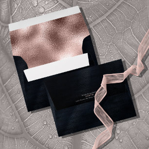 Jewel Palm Leaf Wedding V2 Rose Gold ID830 Envelope