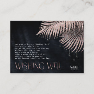 Jewel Palm Leaf Wishing Well V1 Rose Gold ID830 Enclosure Card