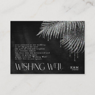 Jewel Palm Leaf Wishing Well V2 Silver ID830 Enclosure Card