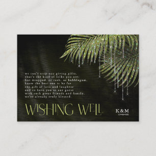 Jewel Palm Leaf Wishing Well V3 Green ID830 Enclosure Card