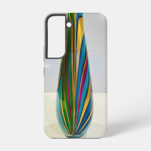 Jewel Striped Murano Teardrop Vase Case