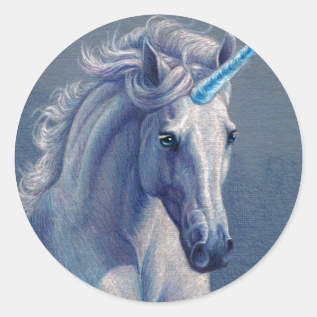 Jewel the Unicorn Classic Round Sticker (Front)