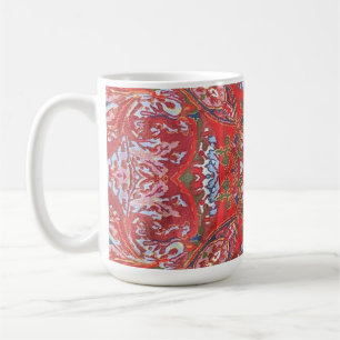 Jewel Tone Fabric Style Photo Coffee Mug