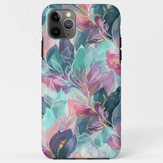 Jewel Tone Floral Case-Mate iPhone Case (Back)