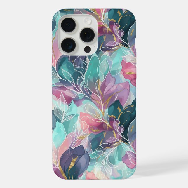 Jewel Tone Floral iPhone Case (Back)