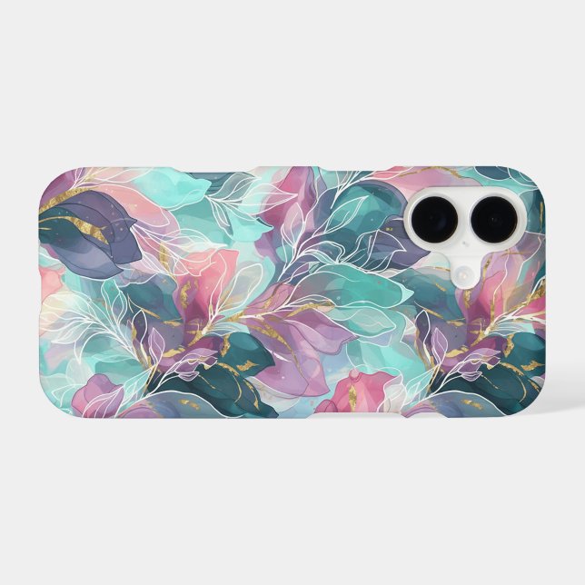 Jewel Tone Floral iPhone Case (Back Horizontal)