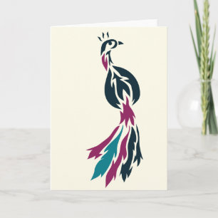 Jewel Tone Peacock Notecard