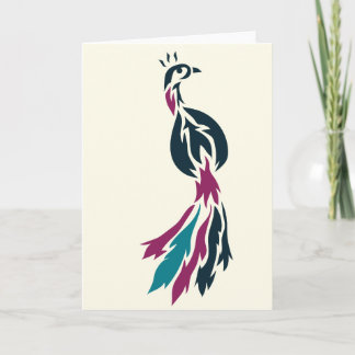 Jewel Tone Peacock Notecard