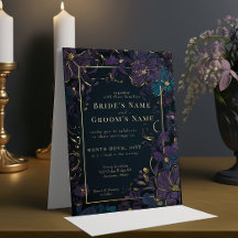 Jewel Tone Purple and Teal Flowers