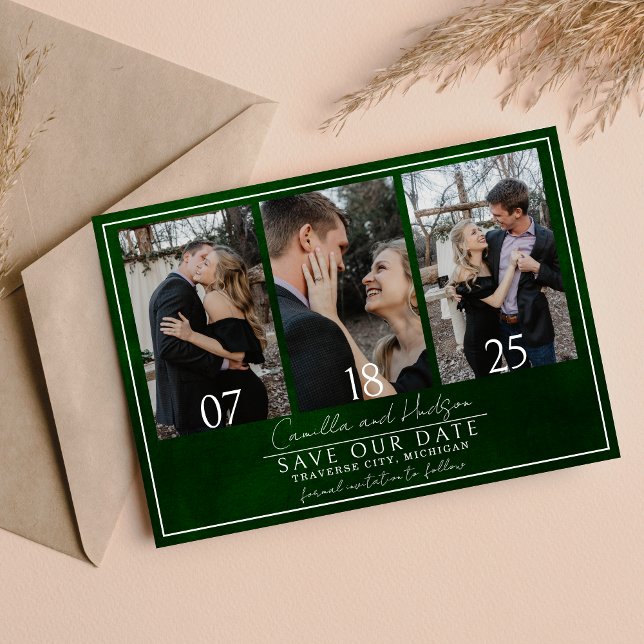 Jewel Tone Romance | Emerald | Wedding Save The Date (Creator Uploaded)