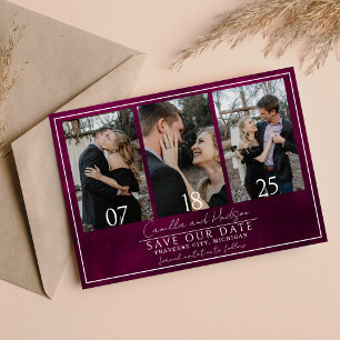 Jewel Tone Romance Garnet Wedding Save The Date