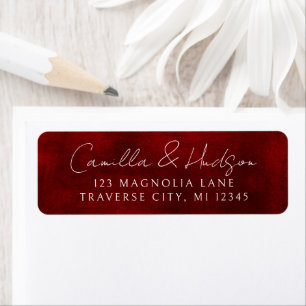 Jewel Tone Romance Ruby Return Address Label