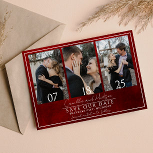 Jewel Tone Romance Ruby Wedding Save The Date