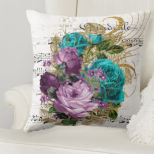 Jewel Tone Roses Cushion