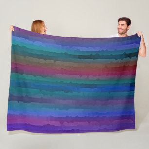 Jewel Tone Streaks Invitation Fleece Blanket