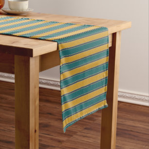 JEWEL TONE STRIPES LONG TABLE RUNNER