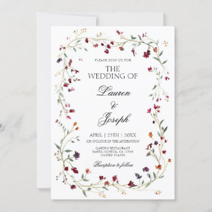 Jewel Tone Wedding Invitation