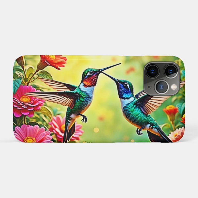 Jewel-Toned Hummingbird Magic Design Case-Mate iPhone Case (Back (Horizontal))