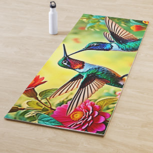 Jewel-Toned Hummingbird Magic Design Yoga Mat