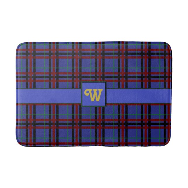 Jewel-Toned Plaid Bath Mat (Front)