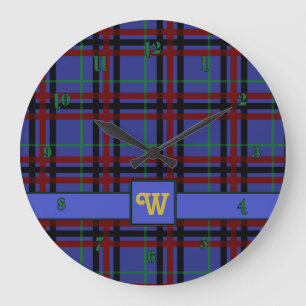Jewel-Toned Plaid Clock