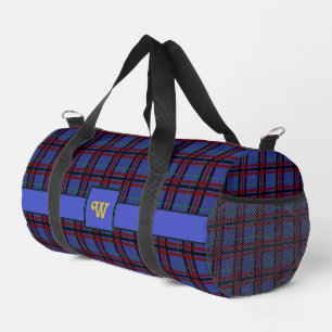 Jewel-Toned Plaid Duffle Bag