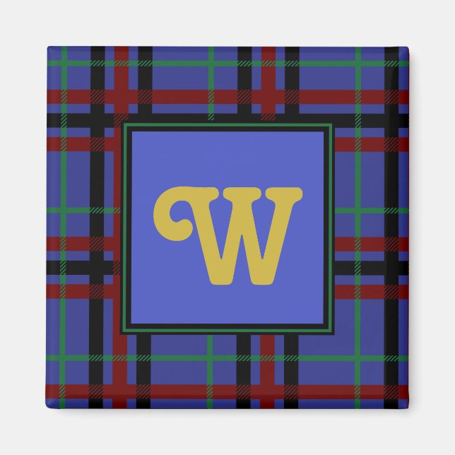 Jewel-Toned Plaid Magnet (Front)