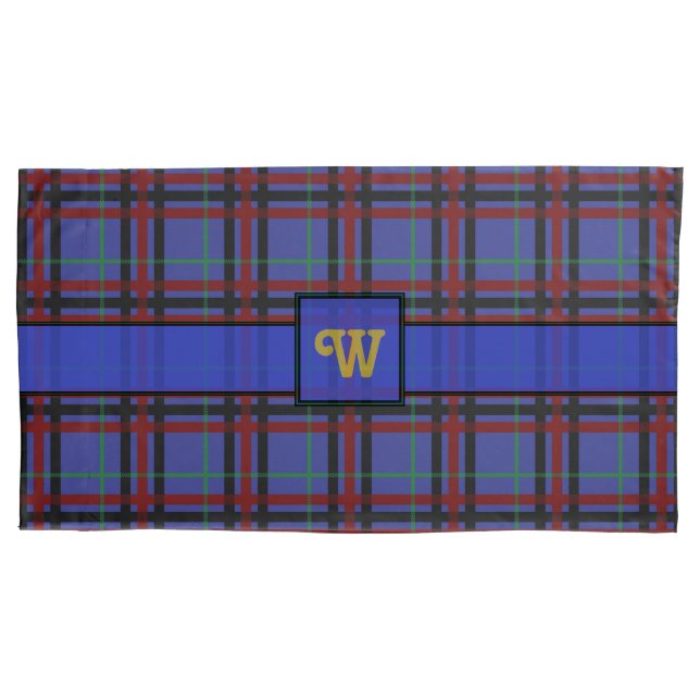Jewel-Toned Plaid Pillow Case (Front)