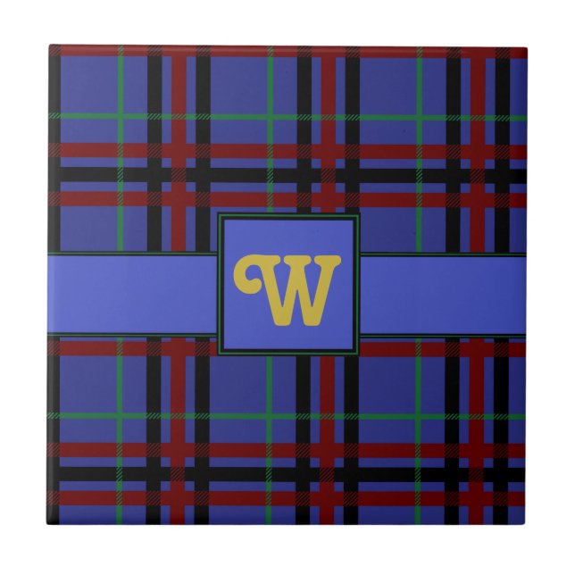 Jewel-Toned Plaid Tile (Front)