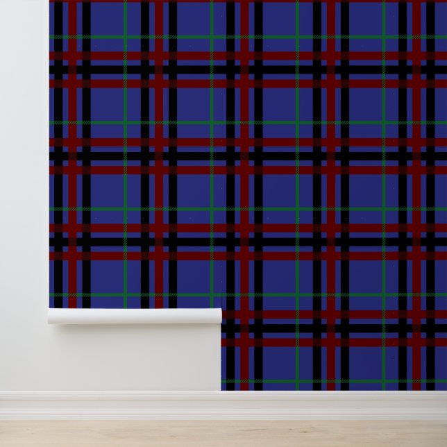 Jewel-Toned Plaid Wallpaper (Application)