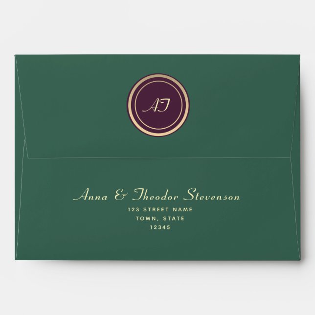 Jewel Tones Envelope (Back (Top Flap))