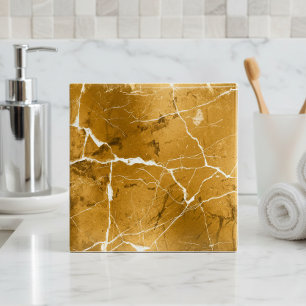 Jewel Tones Marble Abstract Golden Amber D1288 Ceramic Tile