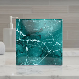 Jewel Tones Marble Abstract Tourmaline Teal D1288 Ceramic Tile