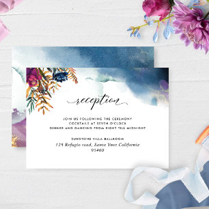 Jewel Tones, Mystic Garden Wedding Reception Enclosure Card