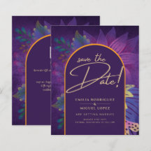 Jewel Tones Plum Purple Berry Gold Wedding