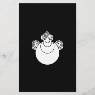 Jewel with flames stationery