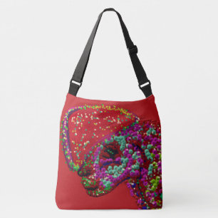 Jeweled Lake Monster Crossbody Bag